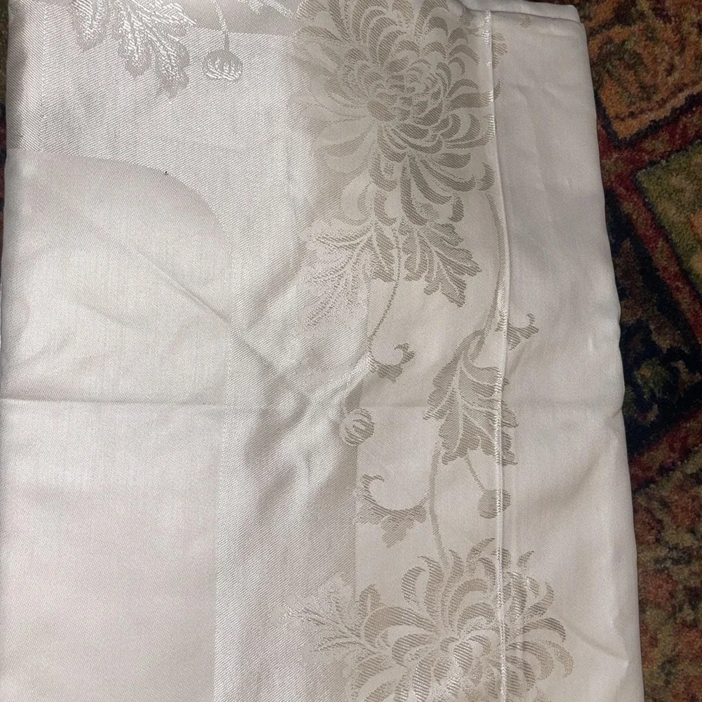 Vintage Damask Set table cloth & napkins original box 56 x 76 Japan NWOT